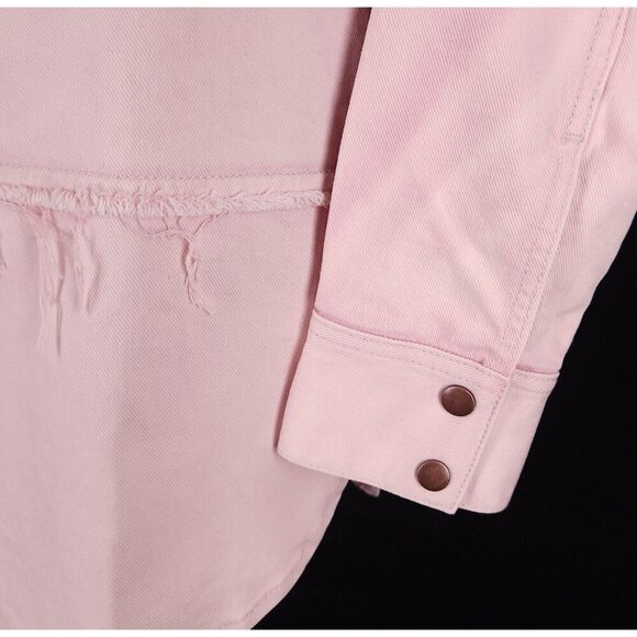 Acne Studios Panelled Denim Overshirt XS Mens Jacket Pink $540 - Picture 6 of 13